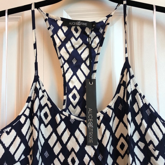 NWT Alice & Trixie Silk Shift Racerback Dress - Picture 2 of 4